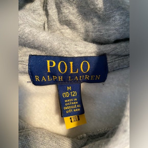 Polo Winter Holiday Bear Ralph Lauren Fleece Hoodie sweatshirt camouflage EUC 🐻 - Picture 3 of 10